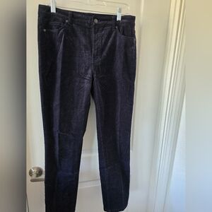 Talbots Women's Navy Corduroy Trousers